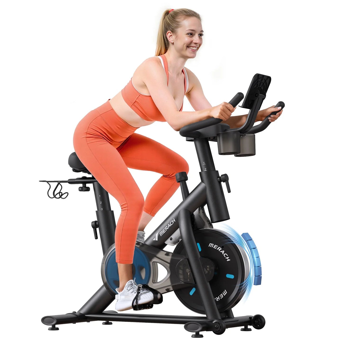 Magnetic Indoor Cycling Bike with Bluetooth App – Low Noise Stationary Exercise Bike (300 lbs Capacity) - Vellévia