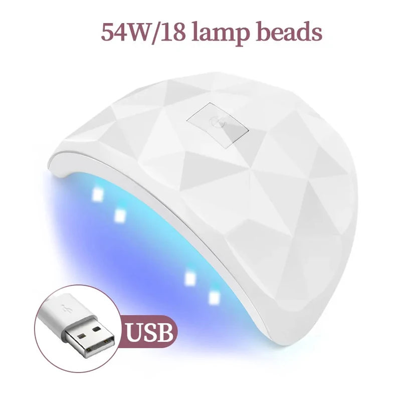 88W LED UV Nail Lamp with 3 Timer Settings – Gel Nail Polish Curing Dryer for Home and Salon Use - Vellévia