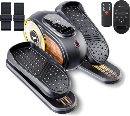 Under Desk Elliptical Machine with Remote Control – Mini Electric Leg Exerciser, Compact Seated Pedal Trainer for Home Office & Seniors - Vellévia