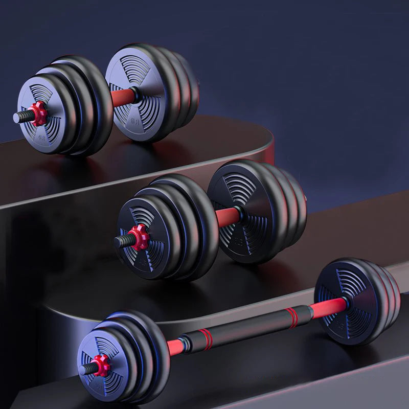 5–44 lbs Adjustable Dumbbell to Barbell Set – Anti-Slip Grip Strength Training Weights for Home Gym - Vellévia