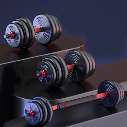 5–44 lbs Adjustable Dumbbell to Barbell Set – Anti-Slip Grip Strength Training Weights for Home Gym - Vellévia