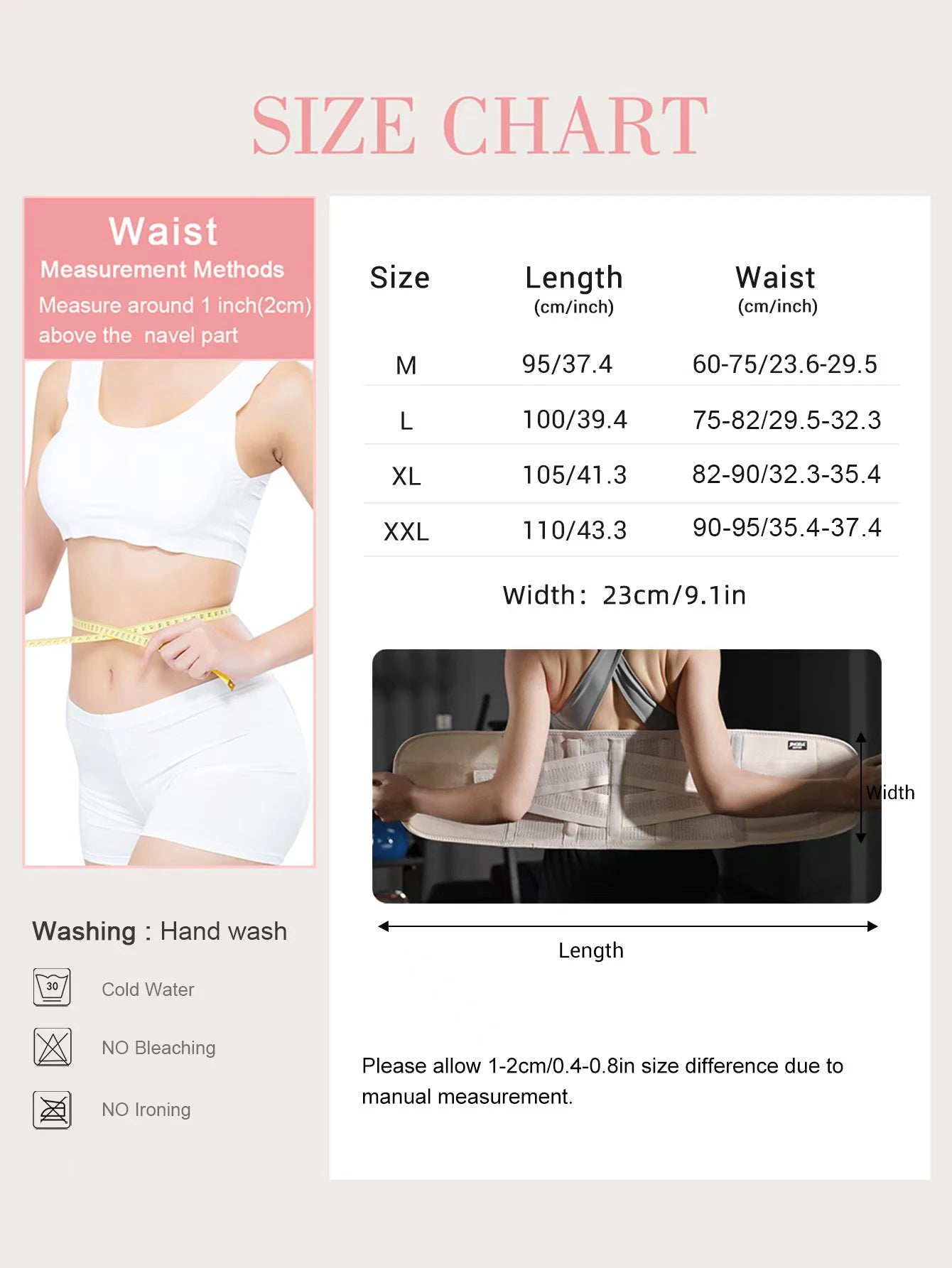Adjustable Lower Back Support Belt – Universal Waist Support Brace with Removable Stays - Vellévia