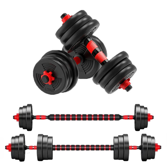 5–44 lbs Adjustable Dumbbell to Barbell Set – Anti-Slip Grip Strength Training Weights for Home Gym - Vellévia