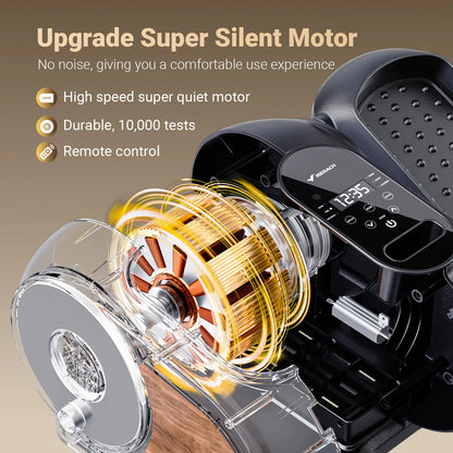 Under Desk Elliptical Machine with Remote Control – Mini Electric Leg Exerciser, Compact Seated Pedal Trainer for Home Office & Seniors - Vellévia