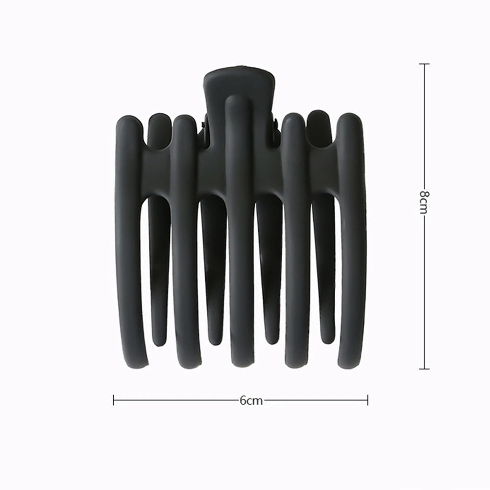 Matte Acrylic Hair Claw Clips for Women – Geometric Ponytail Holder Barrettes - Vellévia