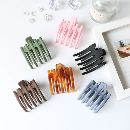 Matte Acrylic Hair Claw Clips for Women – Geometric Ponytail Holder Barrettes - Vellévia