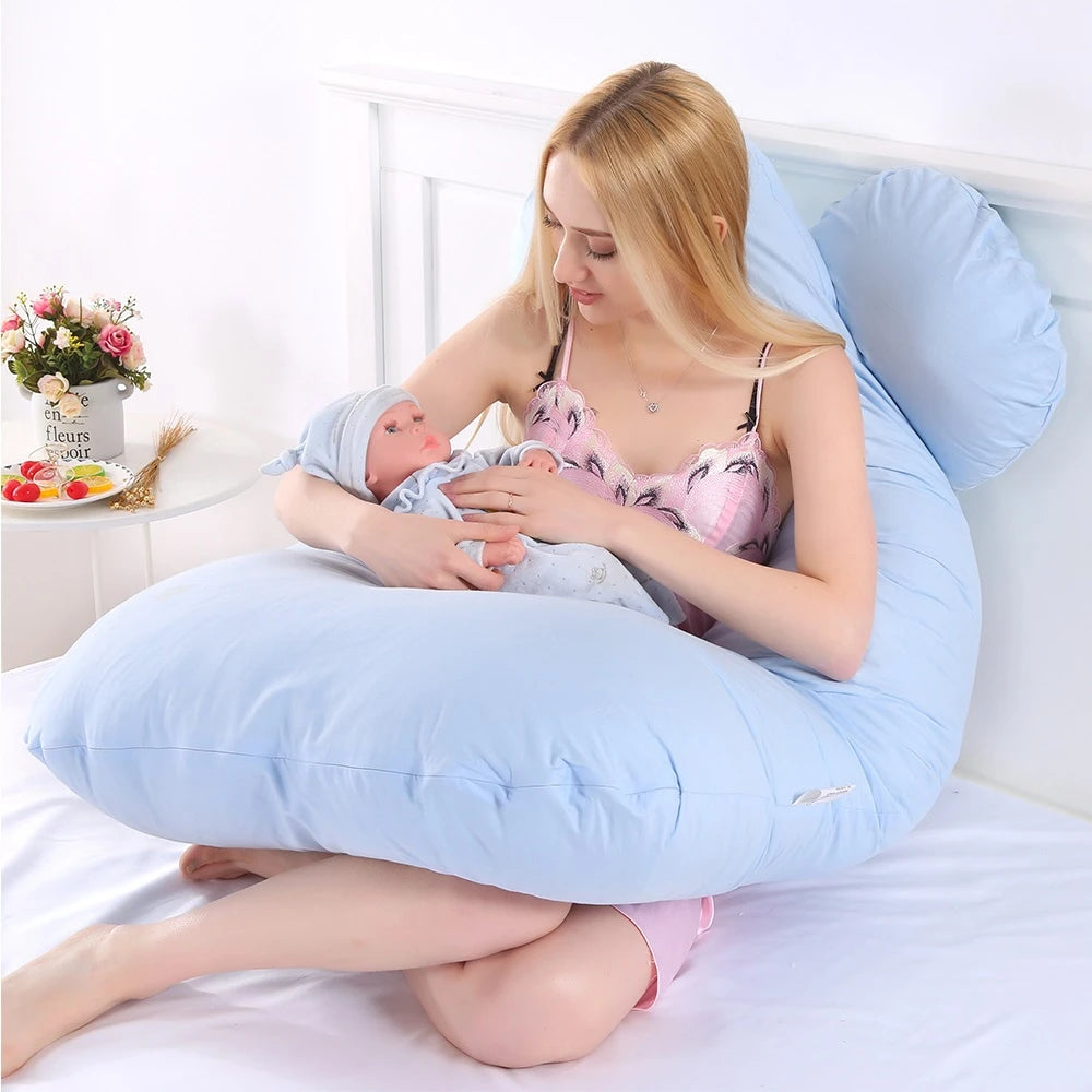 Full Body Pregnancy Pillow with Removable Cover – Maternity Sleeping & Nursing Support Cushion 130x70cm - Vellévia