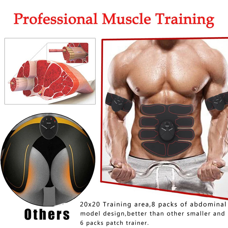 Wireless EMS Muscle Stimulator – Abdominal & Hip Trainer Fitness Toning Device - Vellévia