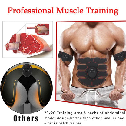 Wireless EMS Muscle Stimulator – Abdominal & Hip Trainer Fitness Toning Device - Vellévia