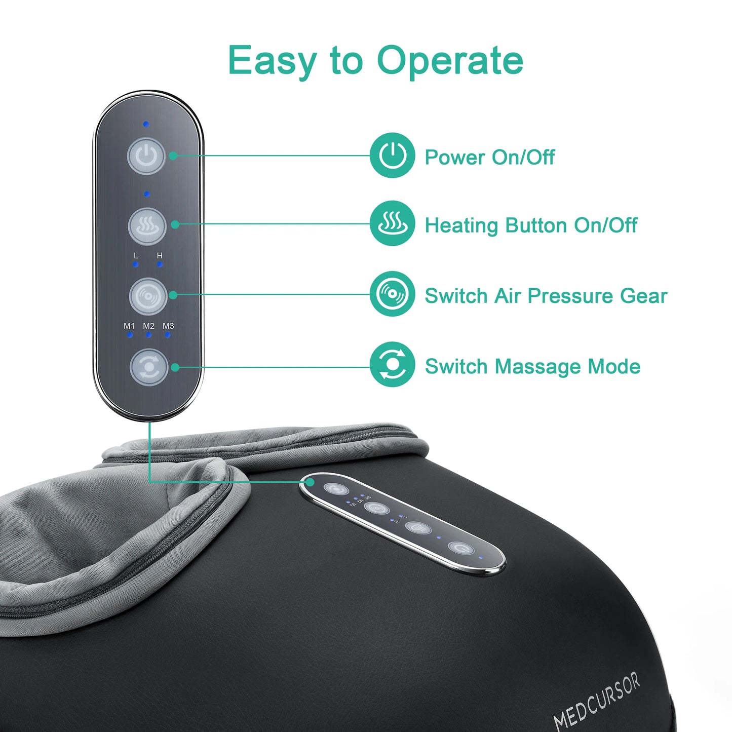 Shiatsu Foot Massager Machine with Heat – Electric Deep Kneading Foot Massage Device - Vellévia