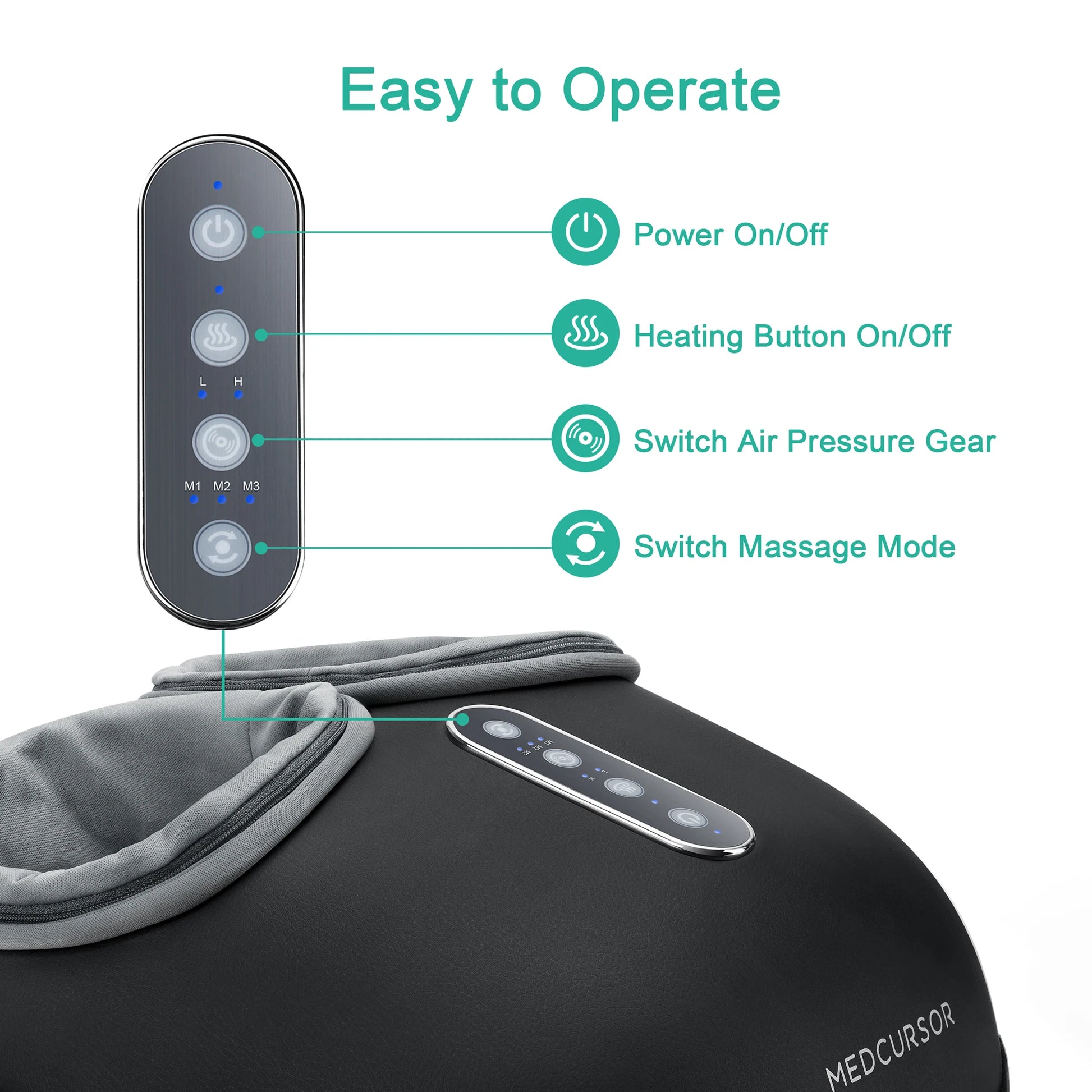 Shiatsu Foot Massager Machine with Heat – Electric Deep Kneading Foot Massage Device - Vellévia