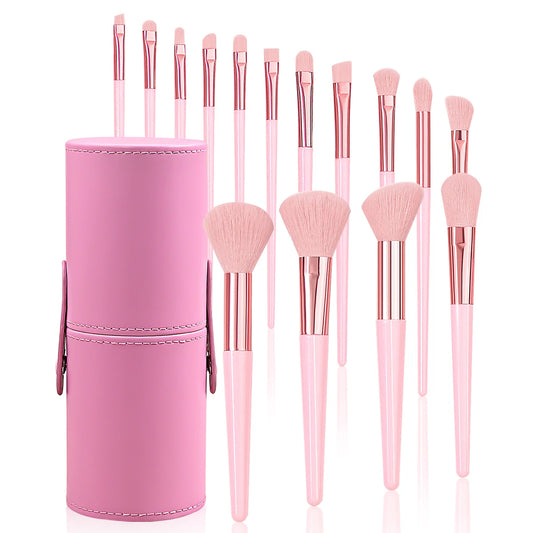 15-Piece Professional Makeup Brush Set with Waterproof Travel Storage Bucket – Soft Facial Brush Kit - Vellévia
