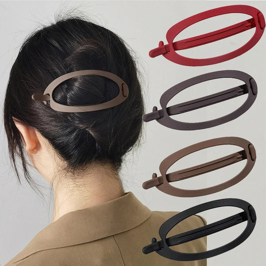 Large Duckbill Hair Clip for Women – Geometric Plastic Top Claw Clamp Hair Accessory - Vellévia