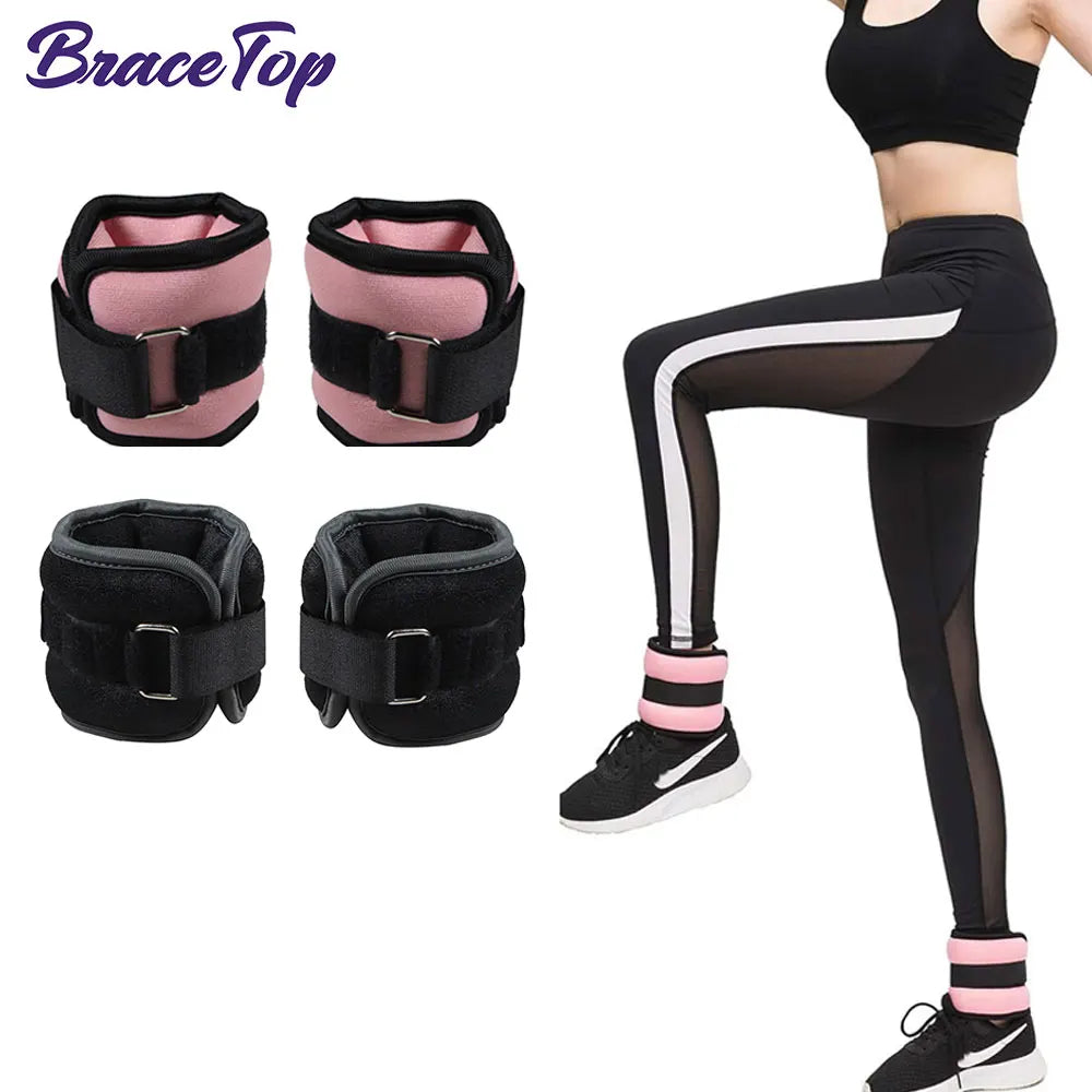 Adjustable Ankle Wrist Weights (Pair) 0.25kg - 0.5kg Fitness Training – Neoprene Leg and Arm Weights for Fitness Training - Vellévia