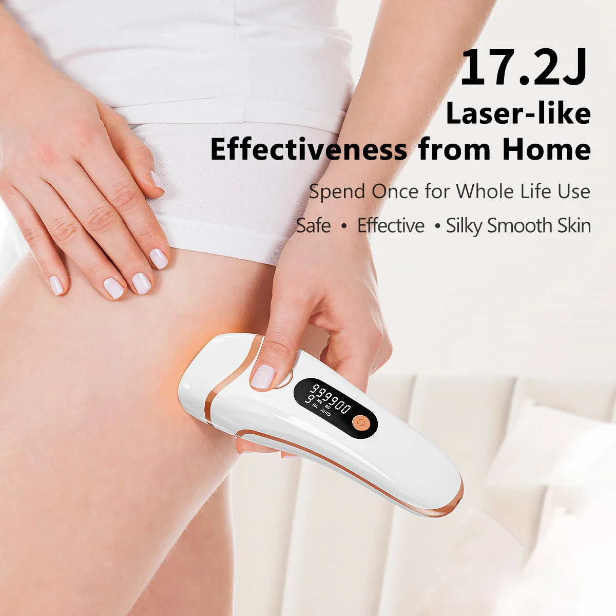 IPL Hair Removal Device with 999,000 Flashes – 9 Energy Levels Electric Photoepilator for Women and Men - Vellévia