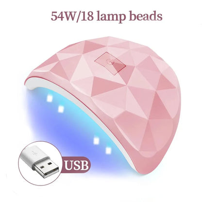 88W LED UV Nail Lamp with 3 Timer Settings – Gel Nail Polish Curing Dryer for Home and Salon Use - Vellévia