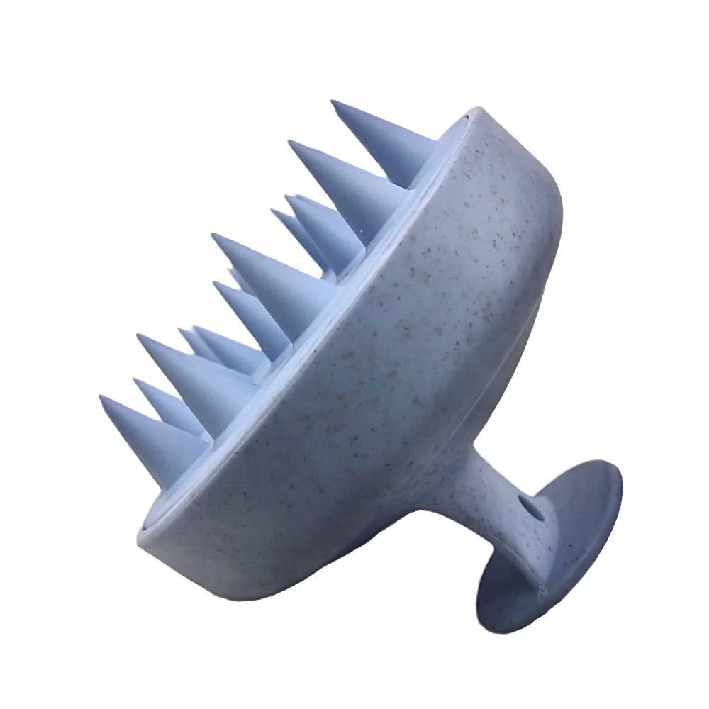 Eco-Friendly Wheat Straw Silicone Scalp Massager – Anti-Dandruff Shampoo Brush & Hair Root Itching Relief Shower Comb - Vellévia