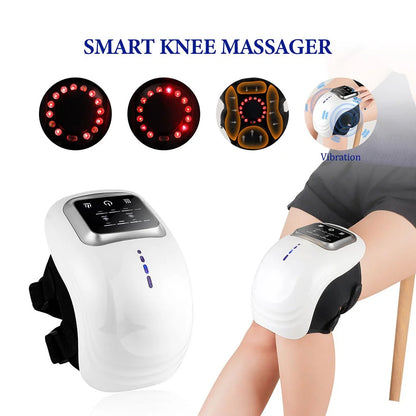 Electric Heating Massage Knee Pad – Wireless Heated Knee Massager with Vibration & Hot Compress Therapy | Intelligent Physiotherapy - Vellévia