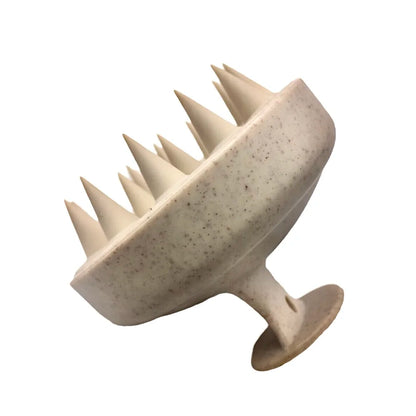 Eco-Friendly Wheat Straw Silicone Scalp Massager – Anti-Dandruff Shampoo Brush & Hair Root Itching Relief Shower Comb - Vellévia