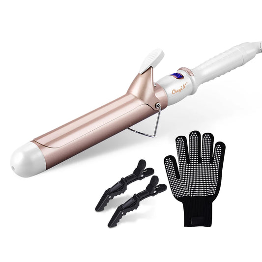 32mm / 38mm Ceramic Curling Iron – Professional Adjustable Temperature Hair Curler (Dual Voltage) - Vellévia