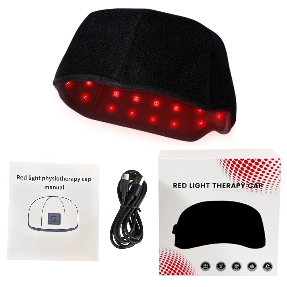 LED Red Light Therapy Hair Growth Cap – 660nm & 850nm Infrared Laser Hat for Hair Regrowth, Stress & Migraine Relief - Vellévia
