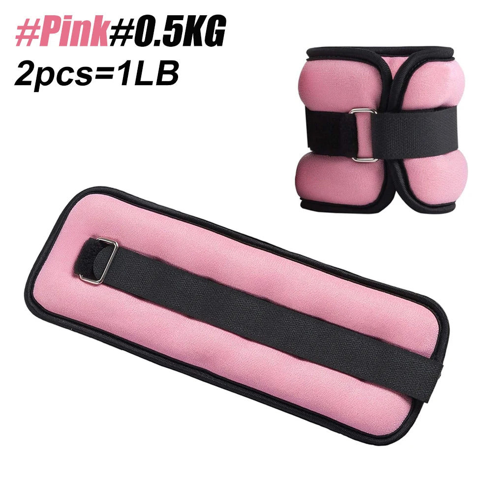 Adjustable Ankle Wrist Weights (Pair) 0.25kg - 0.5kg Fitness Training – Neoprene Leg and Arm Weights for Fitness Training - Vellévia
