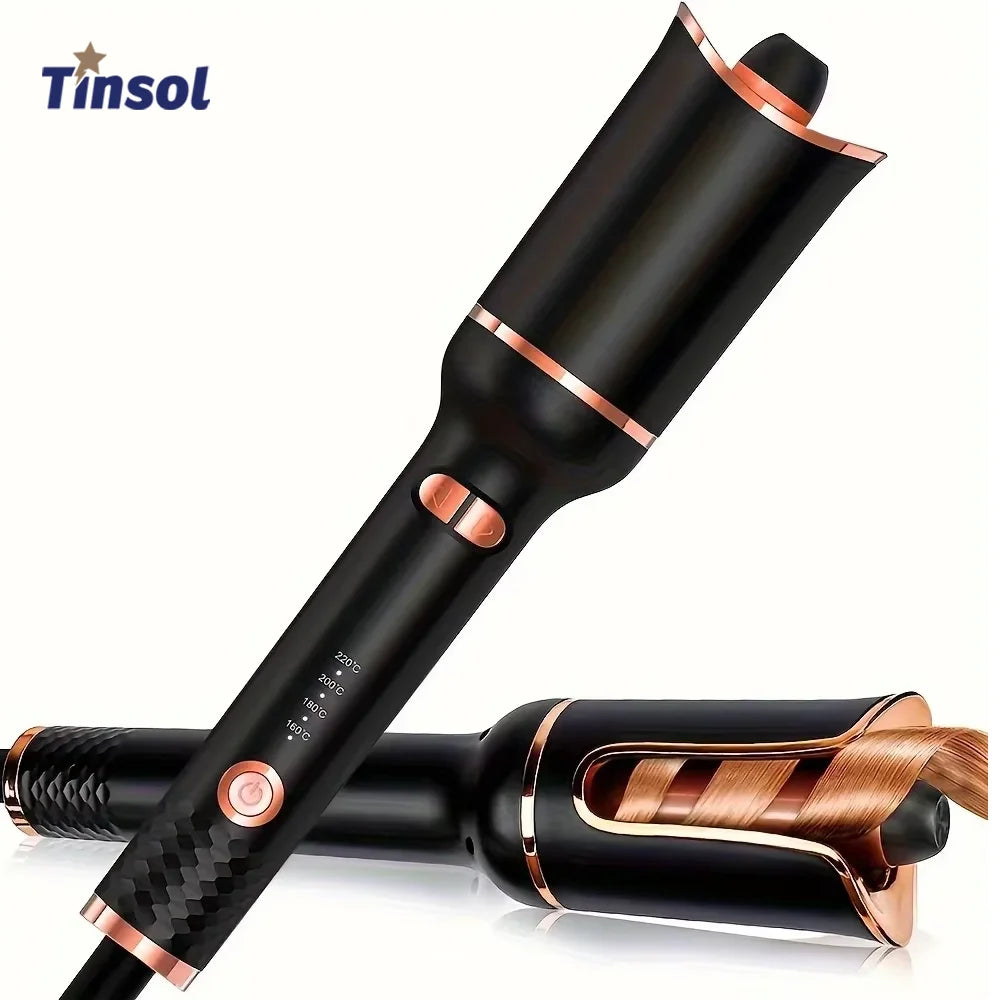 Automatic Hair Curler with Tourmaline Ceramic Barrel – Digital Rotating Curling Iron 160–220°C - Vellévia