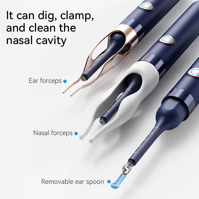 Wireless Ear Wax Removal Tool with 1080P Camera – Waterproof Visual Ear Cleaner Kit with Tweezers - Vellévia