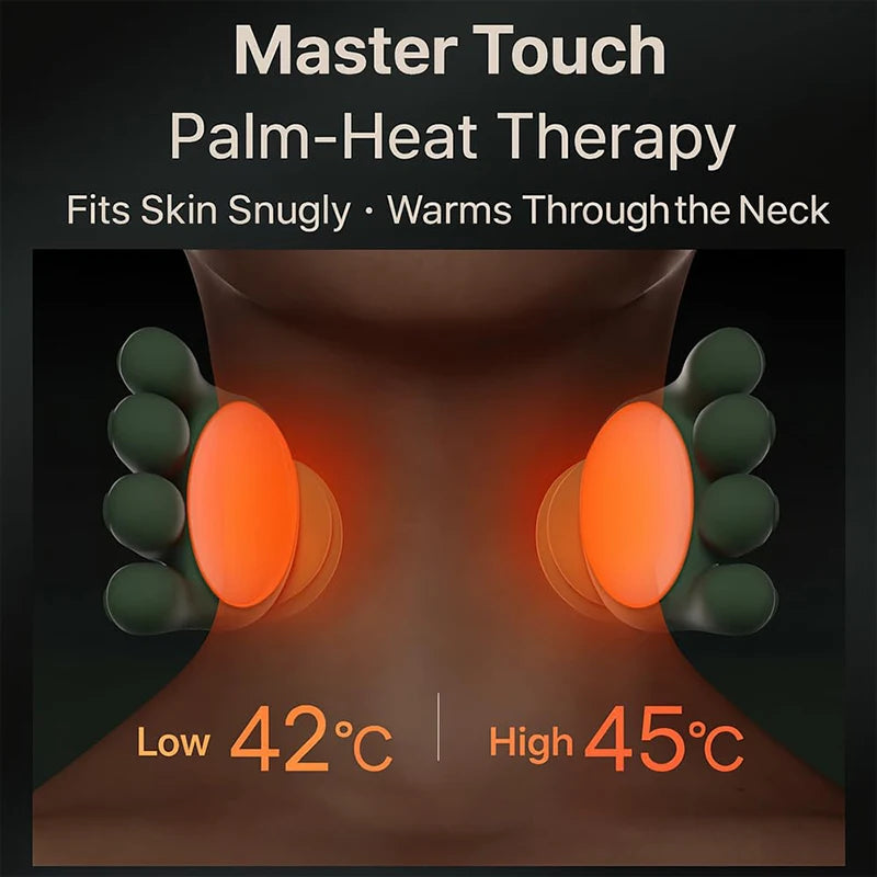 Neck and Shoulder Massager with Heat – 3-Level Kneading Massage Pillow, Rechargeable Wireless Design - Vellévia