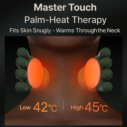 Neck and Shoulder Massager with Heat – 3-Level Kneading Massage Pillow, Rechargeable Wireless Design - Vellévia