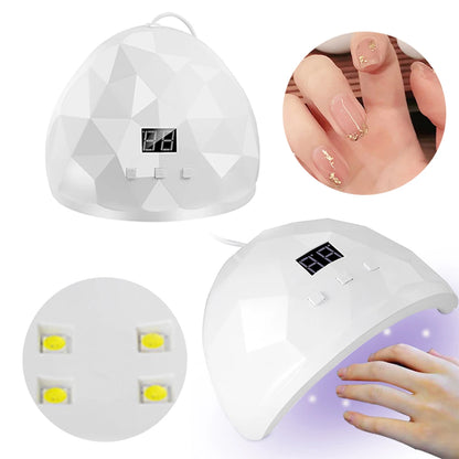88W LED UV Nail Lamp with 3 Timer Settings – Gel Nail Polish Curing Dryer for Home and Salon Use - Vellévia