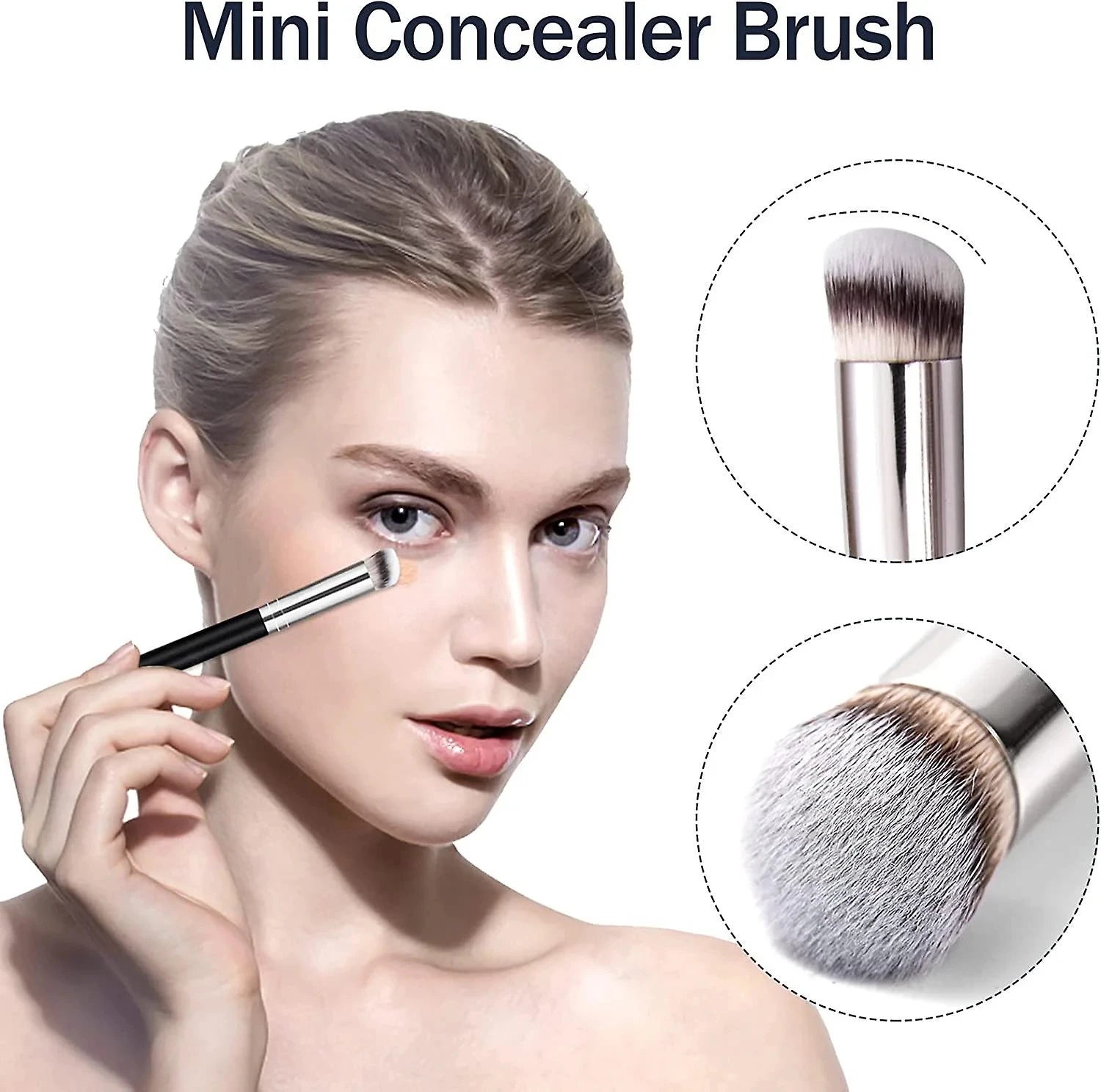 Foundation And Concealer Makeup Brush – Dense Blending Contour Brush (1/2/5 PCS) - Vellévia