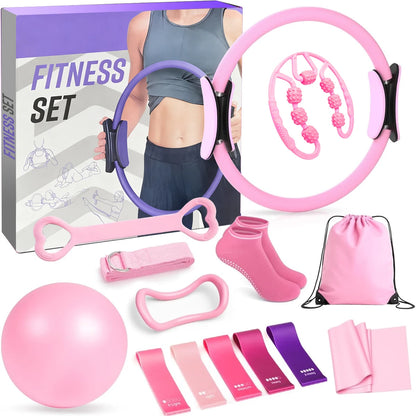 13 Piece Pilates Yoga Set for Women – Complete Home Pilates Equipment & Resistance Training Kit - Vellévia