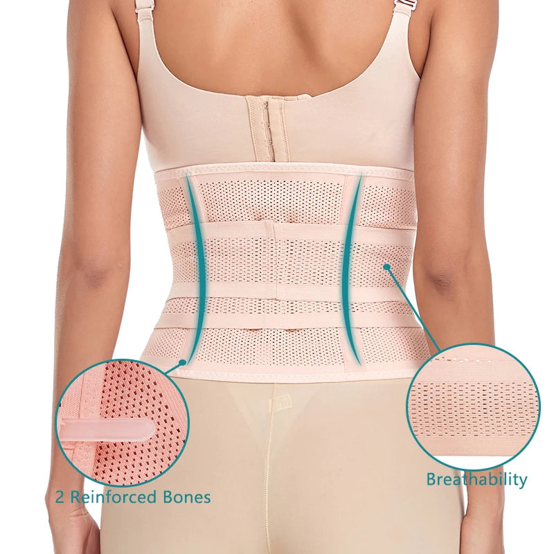 Postpartum Abdominal Binder with Back Support – Adjustable C-Section Recovery Belly Wrap for Women - Vellévia