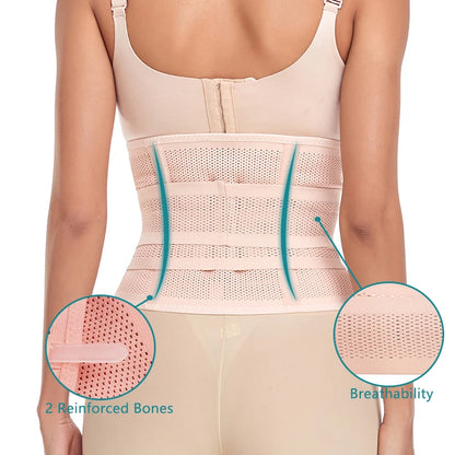 Postpartum Abdominal Binder with Back Support – Adjustable C-Section Recovery Belly Wrap for Women - Vellévia