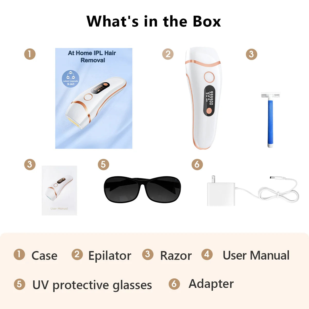 IPL Hair Removal Device with 999,000 Flashes – 9 Energy Levels Electric Photoepilator for Women and Men - Vellévia