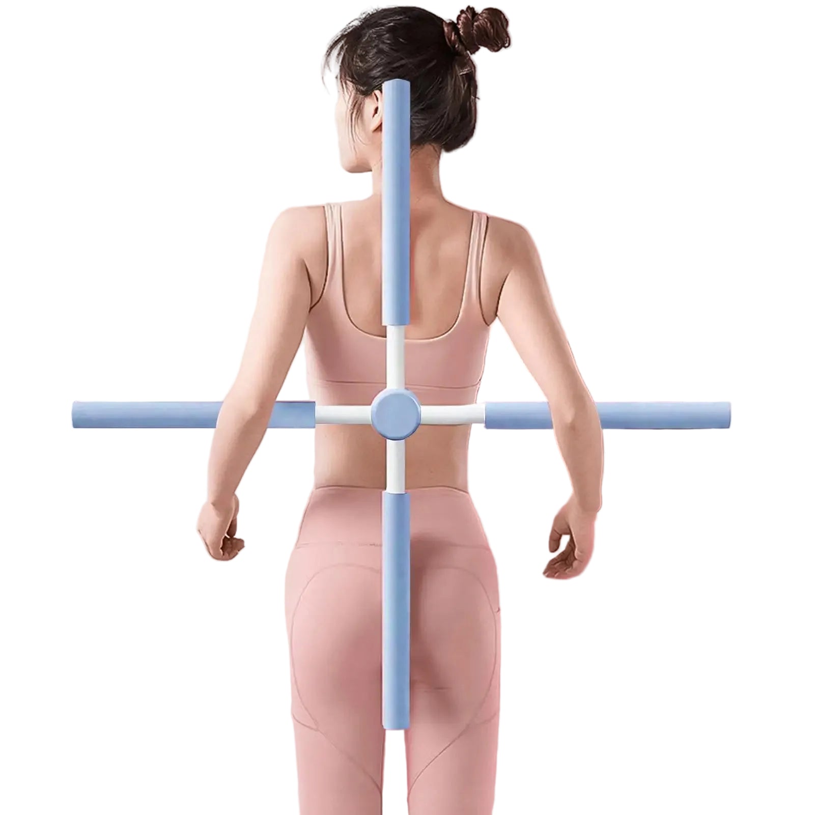 Telescopic Yoga Posture Training Stick – Adjustable Pilates Alignment Bar with Foam Handles - Vellévia