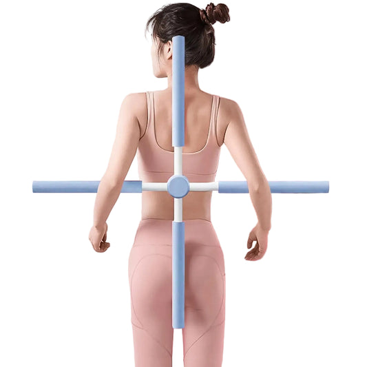 Telescopic Yoga Posture Training Stick – Adjustable Pilates Alignment Bar with Foam Handles - Vellévia