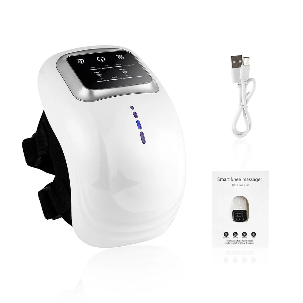 Electric Heating Massage Knee Pad – Wireless Heated Knee Massager with Vibration & Hot Compress Therapy | Intelligent Physiotherapy - Vellévia
