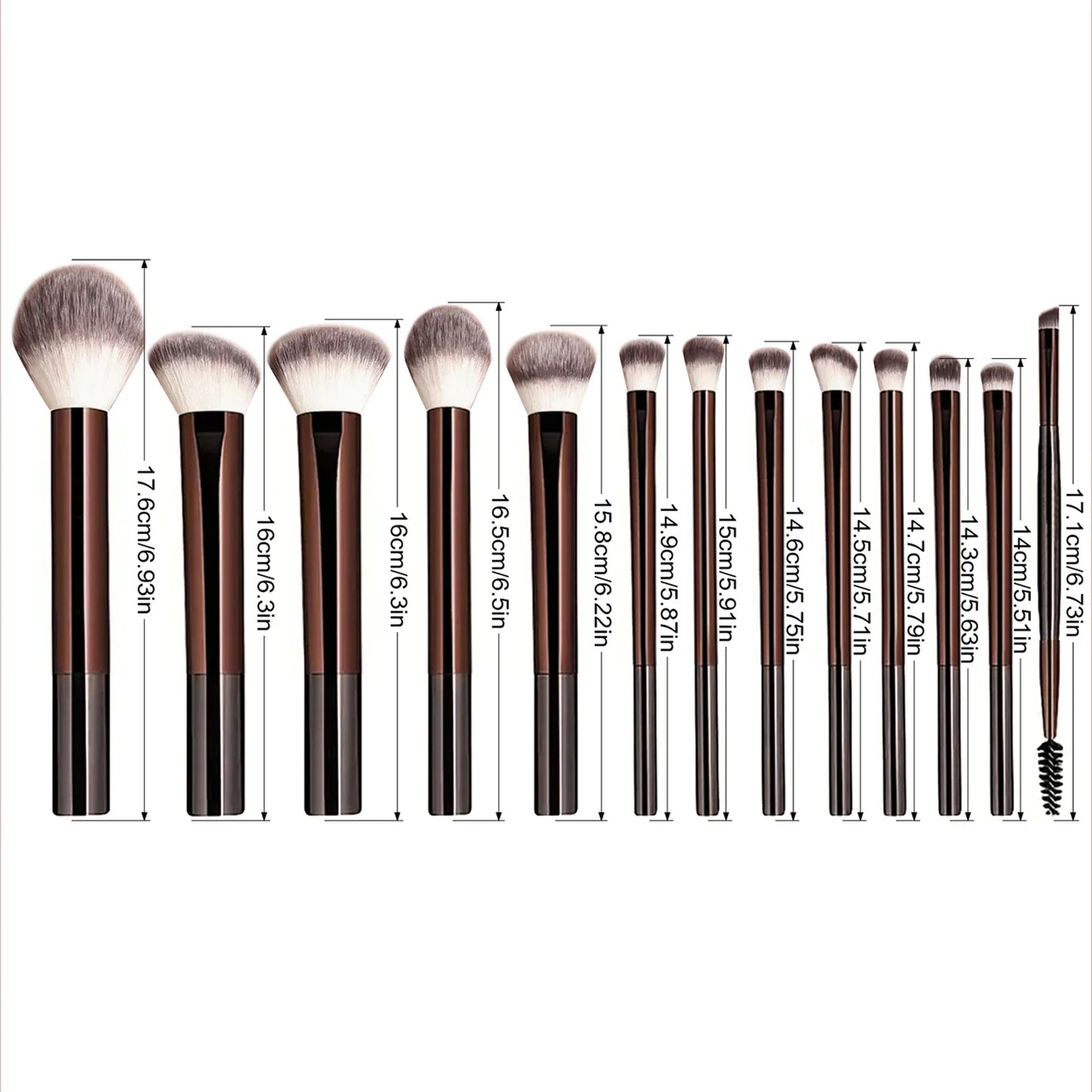 13-Piece Makeup Brush Set – Foundation, Concealer, Powder and Eyeshadow Blending Brushes - Vellévia