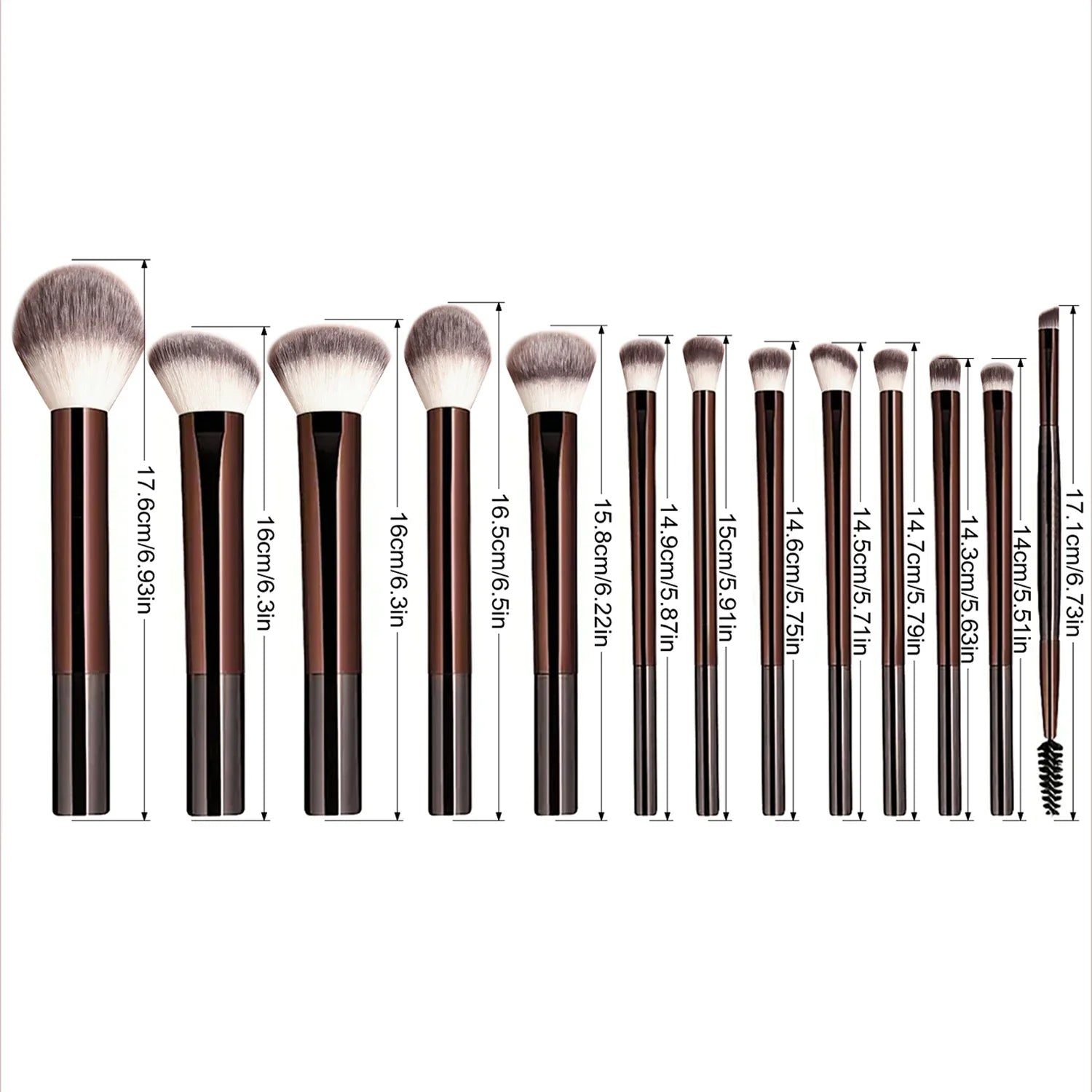 13-Piece Makeup Brush Set – Foundation, Concealer, Powder and Eyeshadow Blending Brushes - Vellévia