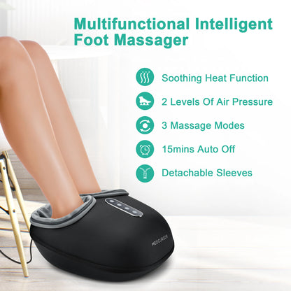 Shiatsu Foot Massager Machine with Heat – Electric Deep Kneading Foot Massage Device - Vellévia