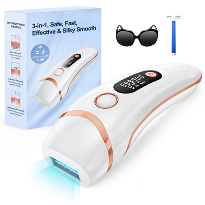 IPL Hair Removal Device with 999,000 Flashes – 9 Energy Levels Electric Photoepilator for Women and Men - Vellévia