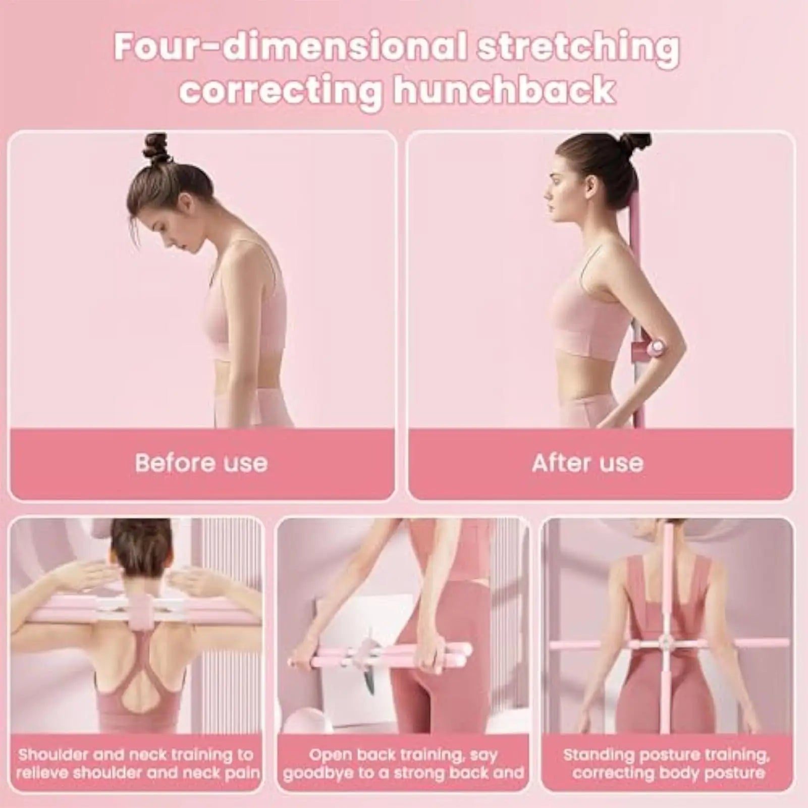 Telescopic Yoga Posture Training Stick – Adjustable Pilates Alignment Bar with Foam Handles - Vellévia