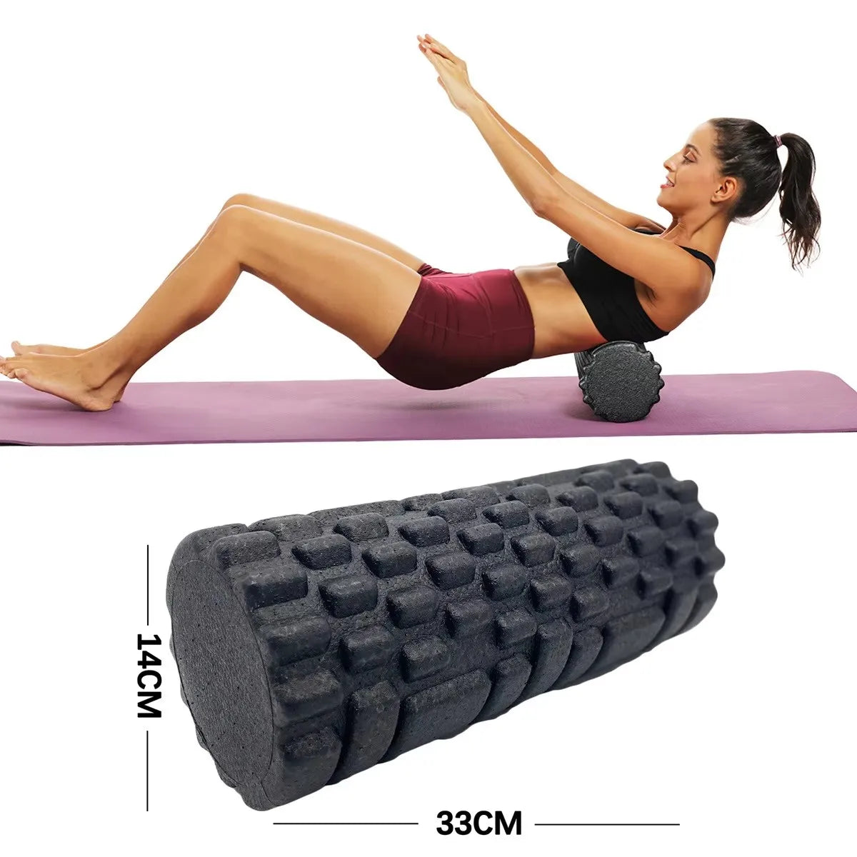 High Density Yoga and Pilates Muscle Massage Roller for Muscle Relaxation and Fitness - Vellévia