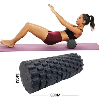 High Density Yoga and Pilates Muscle Massage Roller for Muscle Relaxation and Fitness - Vellévia