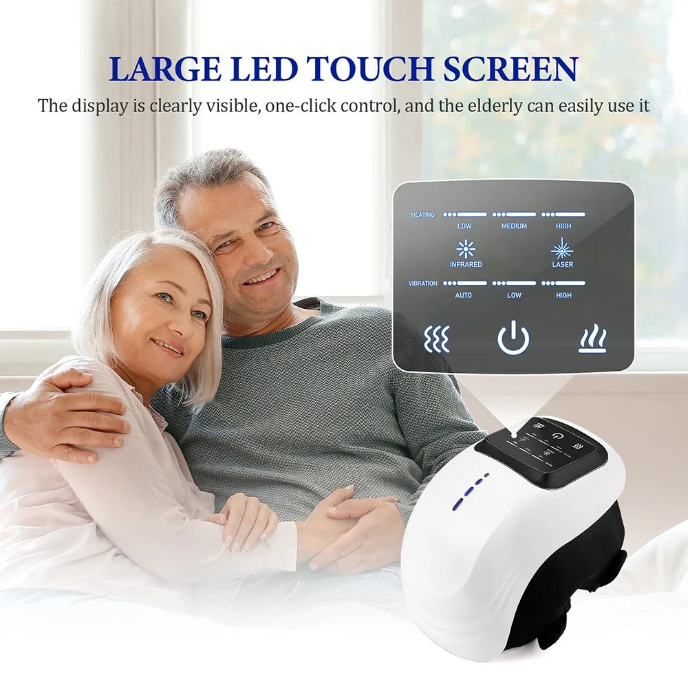 Electric Heating Massage Knee Pad – Wireless Heated Knee Massager with Vibration & Hot Compress Therapy | Intelligent Physiotherapy - Vellévia