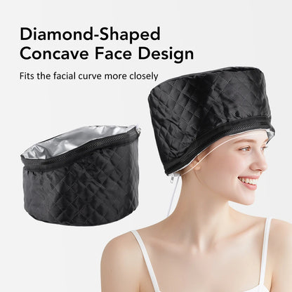 Electric Hair Steamer Cap with 10 Heat Levels – Thermal Deep Conditioning Hair Treatment Hat - Vellévia