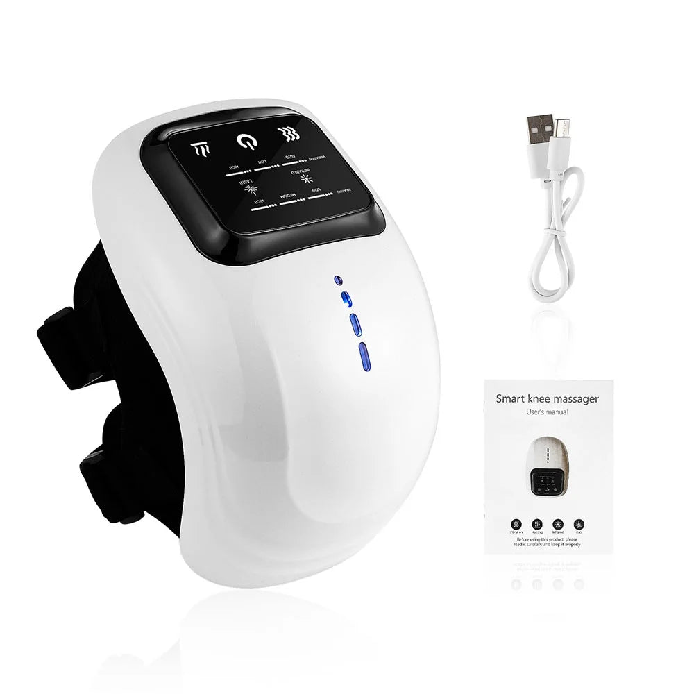 Electric Heating Massage Knee Pad – Wireless Heated Knee Massager with Vibration & Hot Compress Therapy | Intelligent Physiotherapy - Vellévia
