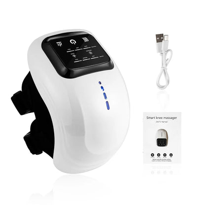 Electric Heating Massage Knee Pad – Wireless Heated Knee Massager with Vibration & Hot Compress Therapy | Intelligent Physiotherapy - Vellévia